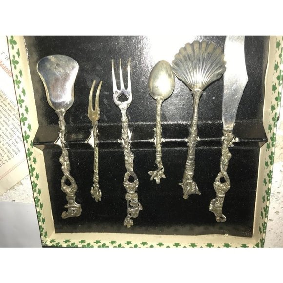 Antique Candlelight Silver Hostess Flatware Set in Box with Insert - from Floren - Picture 1 of 4
